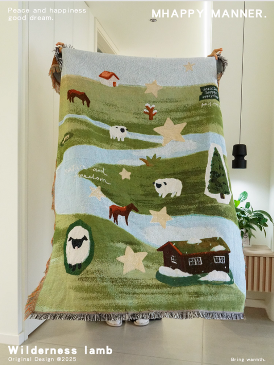 Sofa blanket knitted cover blanket
