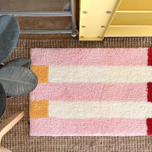 Striped floor mats