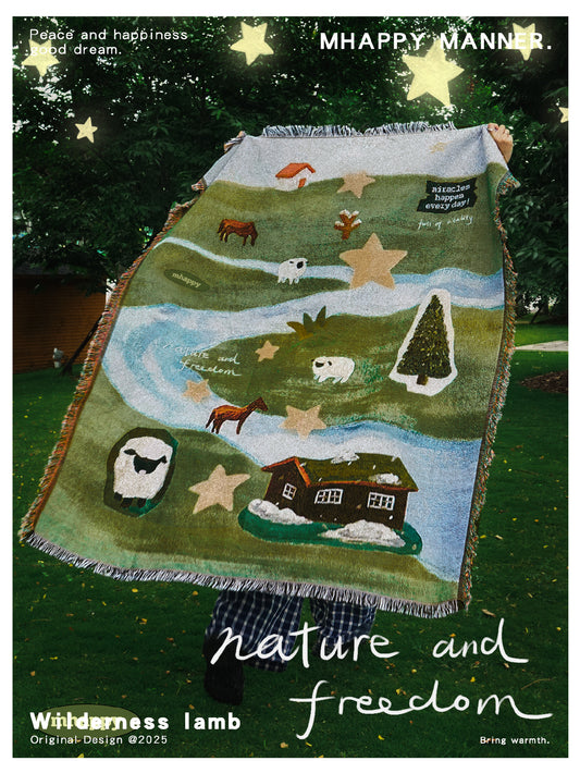 Sofa blanket knitted cover blanket